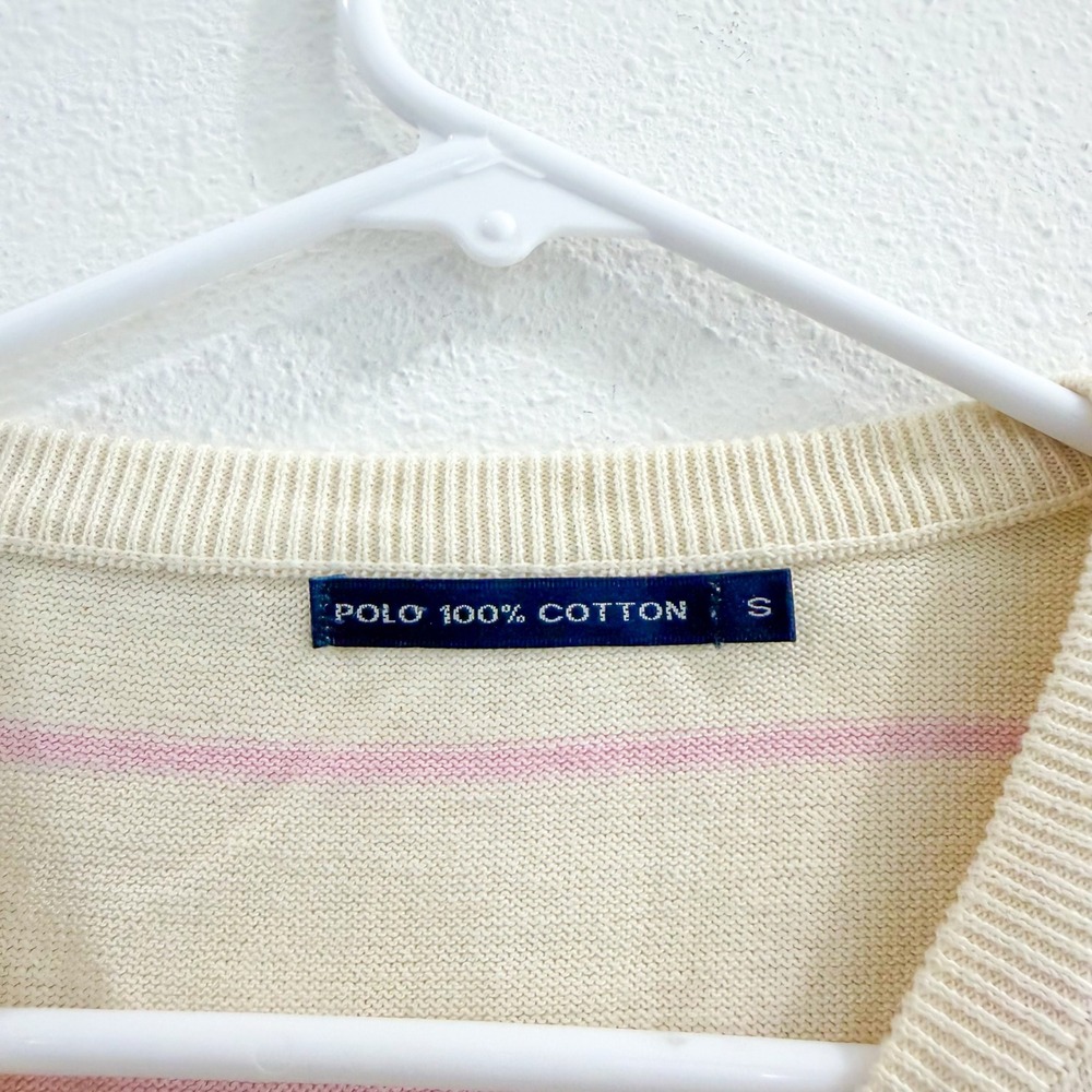 Polo Ralph Lauren 100% Cotton Babydoll Coquette Cottagecore Fairy Pink VestXS - Picture 4 of 5